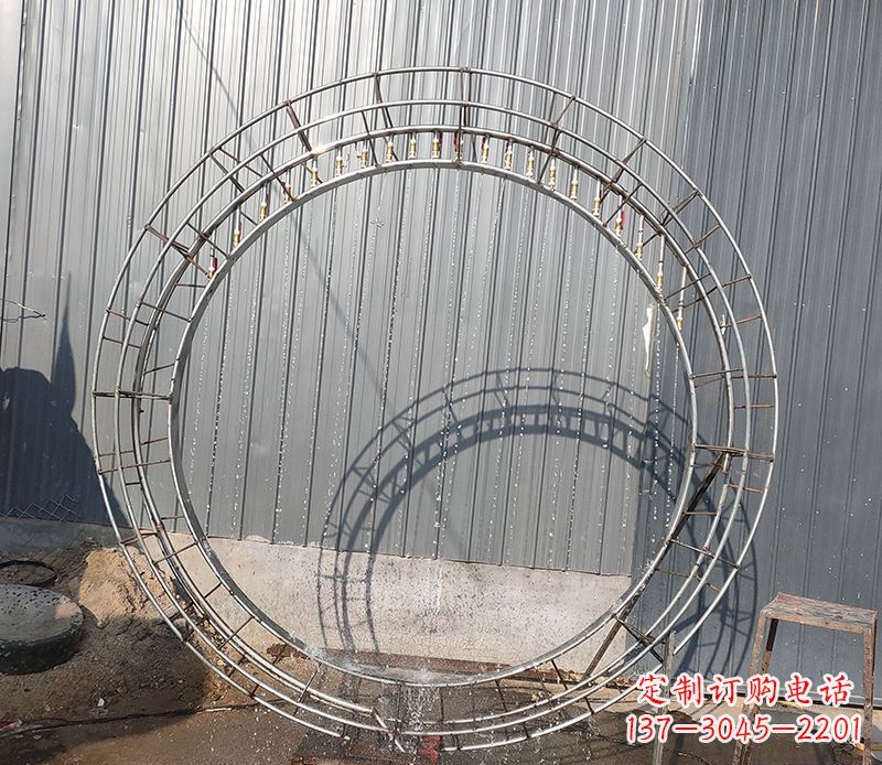 山西圆环的美——不锈钢景观雕塑