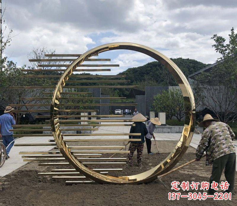 山西不锈钢圆环艺术雕塑——极致精湛的艺术美学
