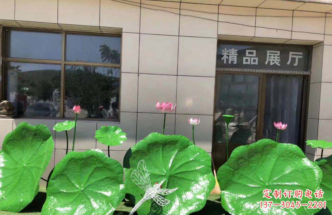 山西不锈钢造型荷叶雕塑