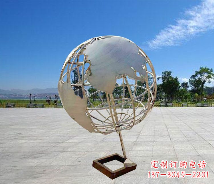 山西神奇的不锈钢地球仪雕塑