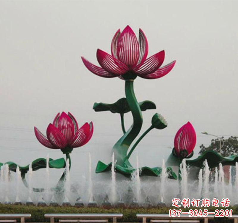 山西不锈钢莲花雕塑