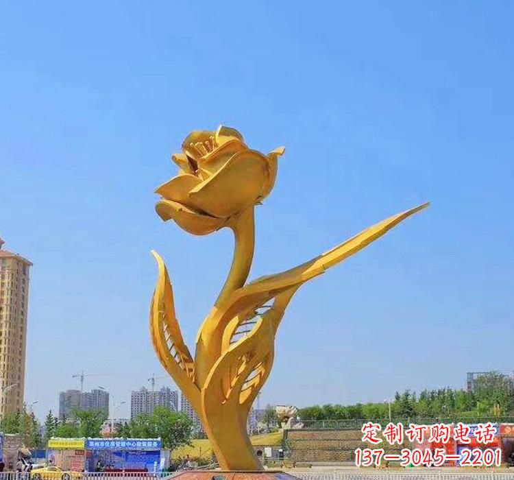 山西精美不锈钢紫荆花雕塑