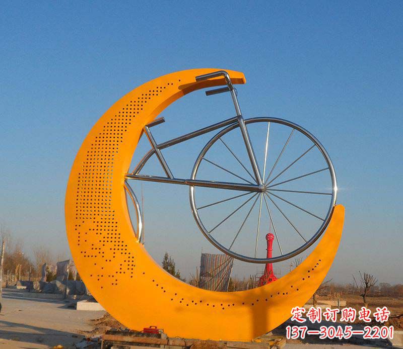 山西不锈钢自行车雕塑一次性看到的艺术经典