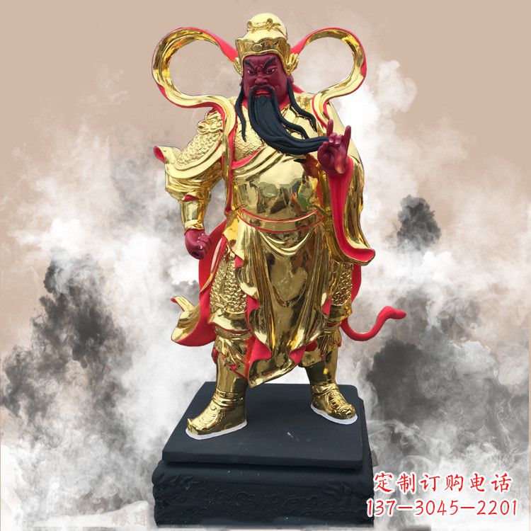山西彩绘关公佛像