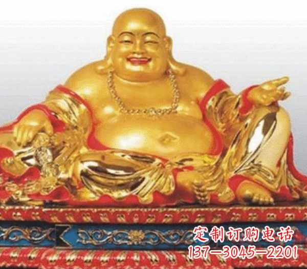 山西弥勒佛铜雕的精美