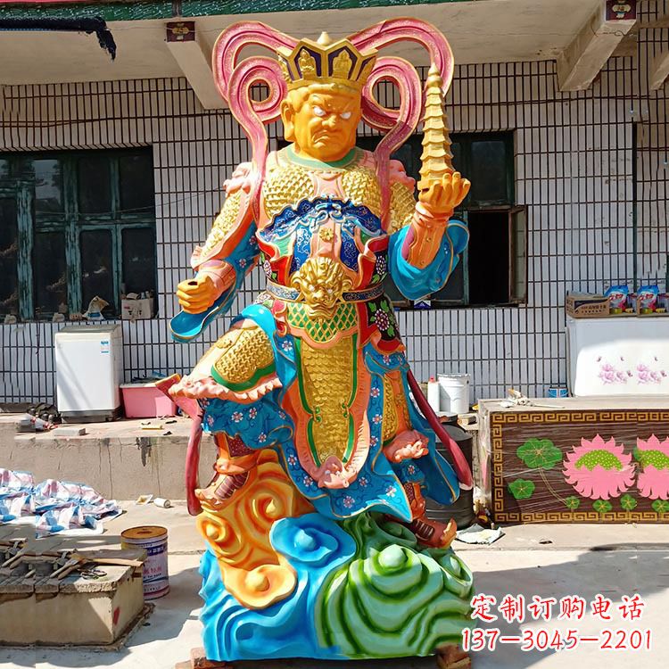 山西玻璃钢托塔天王雕塑