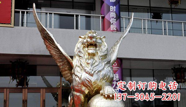 山西铜雕狮子西洋狮子的精美雕塑