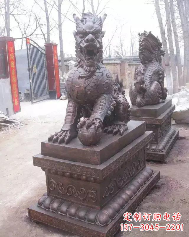 山西麒麟雕塑古老而又神秘