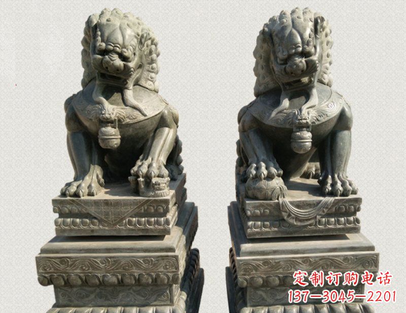 山西狮子雕塑象征王者风范