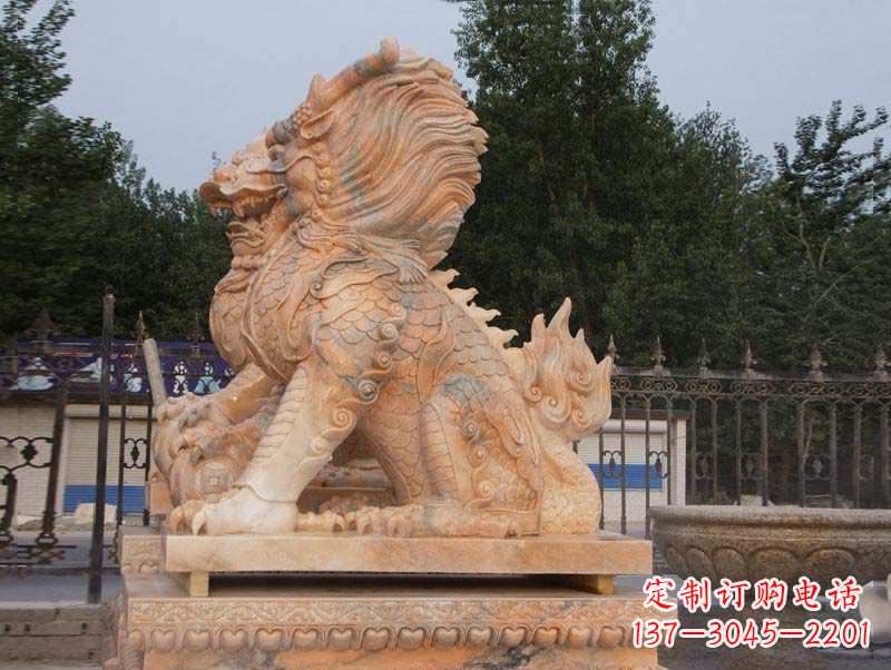 山西麒麟门口镇宅石雕