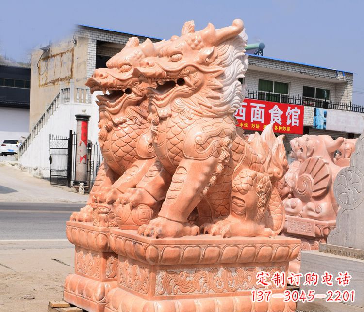 山西传说中的麒麟雕塑