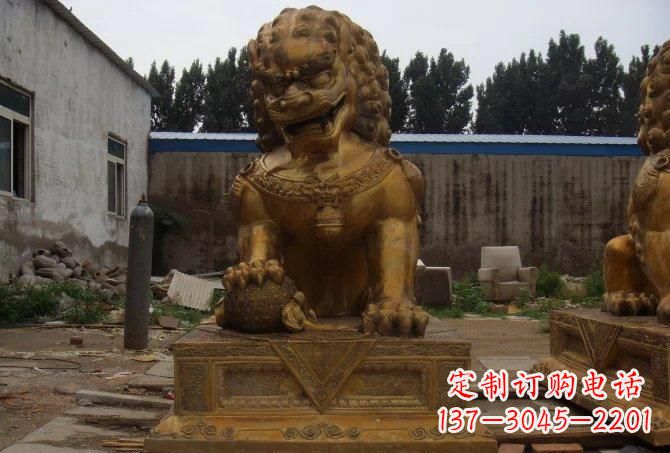 山西静谧的狮子雕塑精美的工艺与精神传承