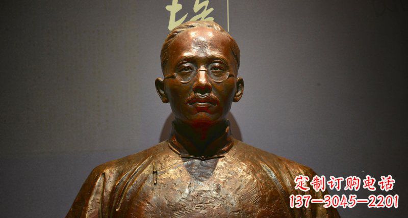 山西蔡元培先生名人胸像铜雕