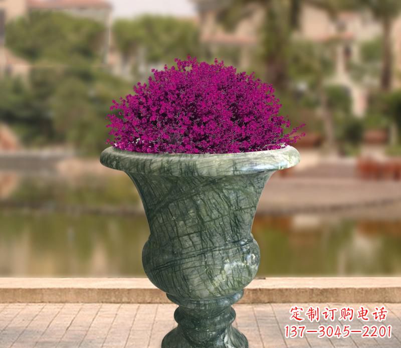 山西草白玉景观花盆