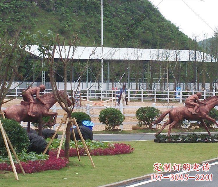 山西雕塑艺术以马为主题的铜雕摆件