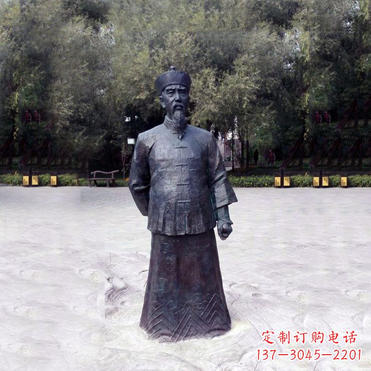 山西曾国藩铜像中国晚清名臣的荣耀