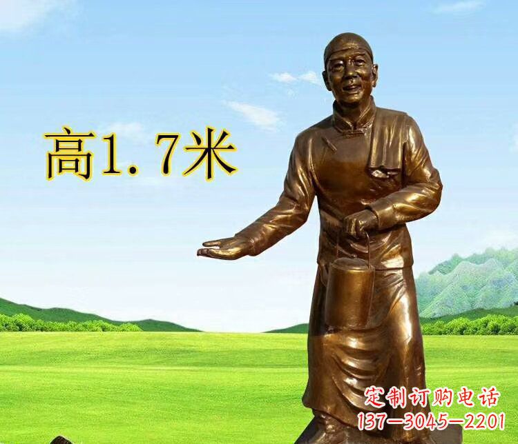 山西店小二雕塑传承经典艺术