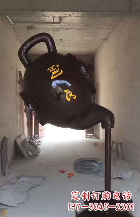 山西精美茶壶铜雕,让你赏心悦目