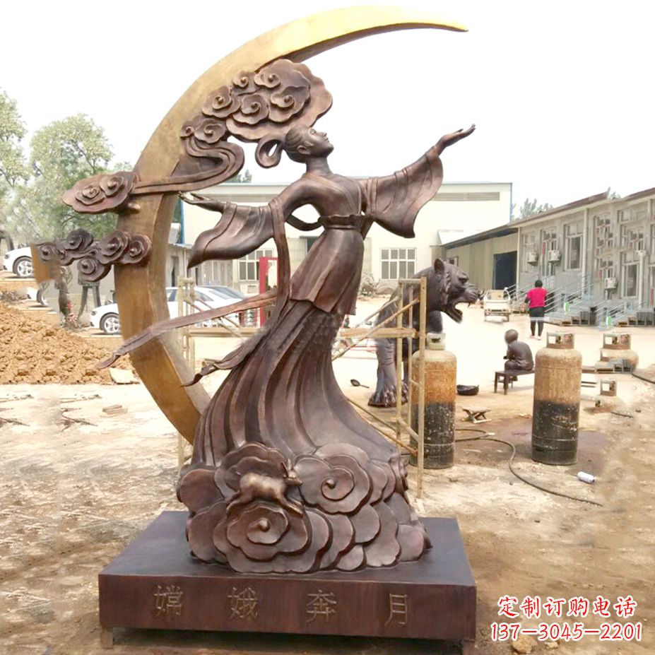 山西绚丽嫦娥-神话中的上古美女雕像
