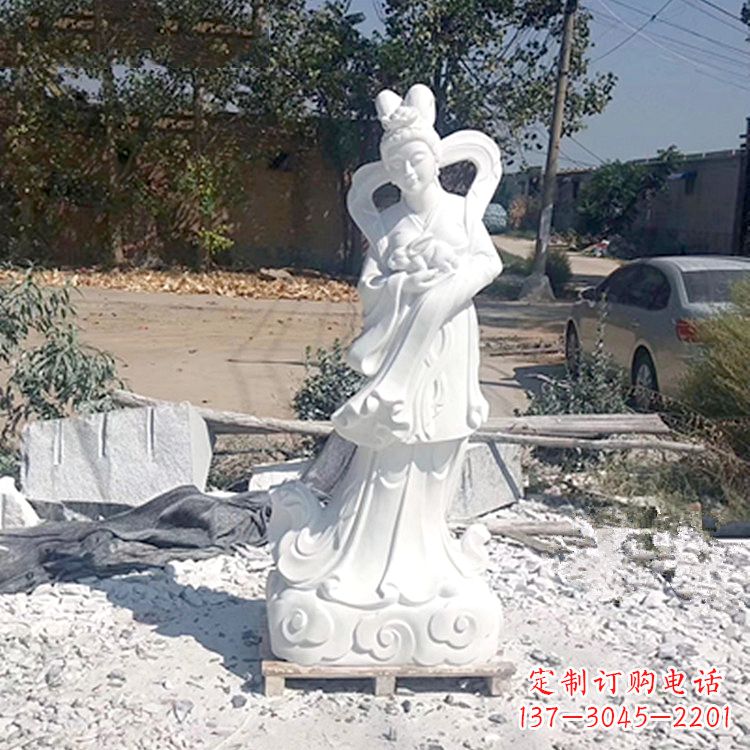 山西嫦娥奔月汉白玉精美雕像