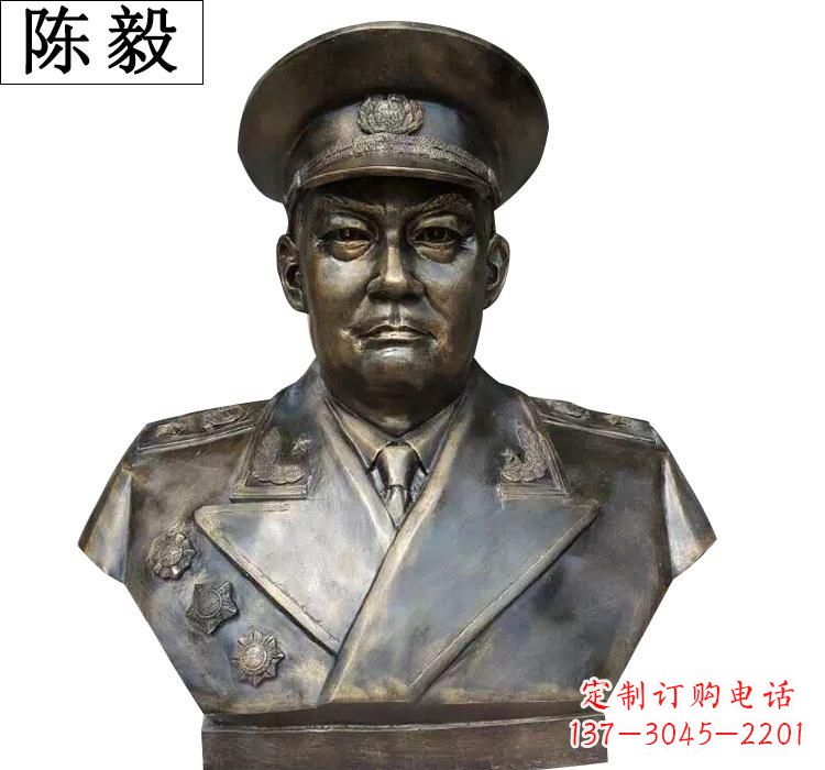 山西传承伟大梦想陈毅胸像铜雕
