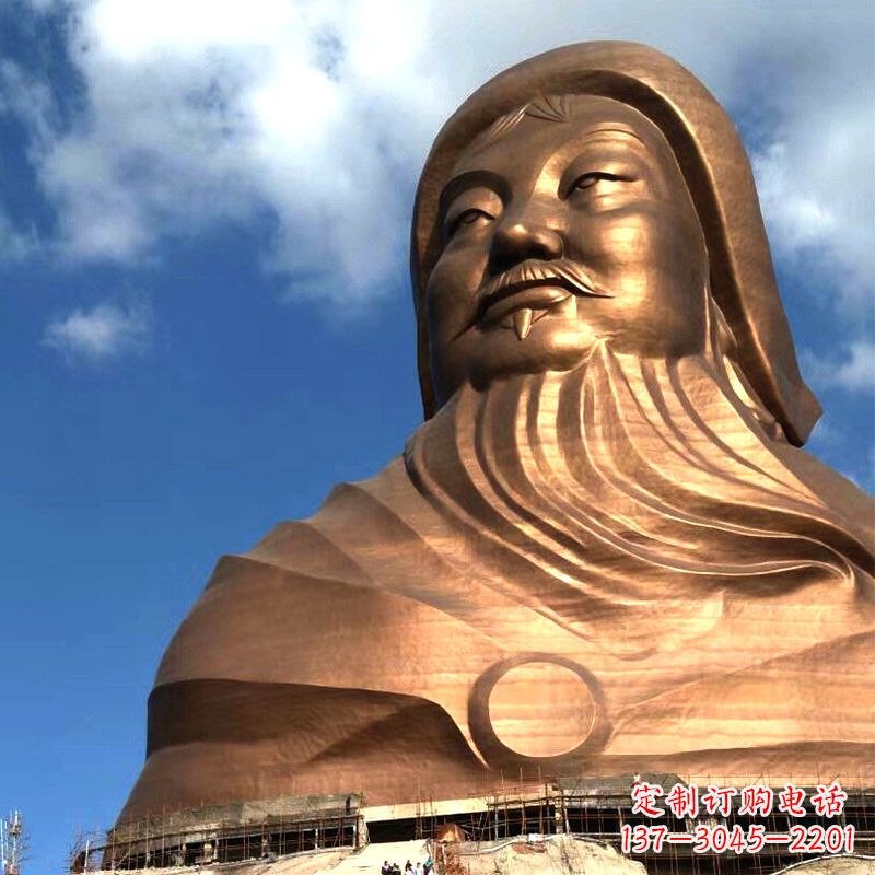 山西成吉思汗大雕塑-大型成吉思汗头像景区景点历史名人雕塑