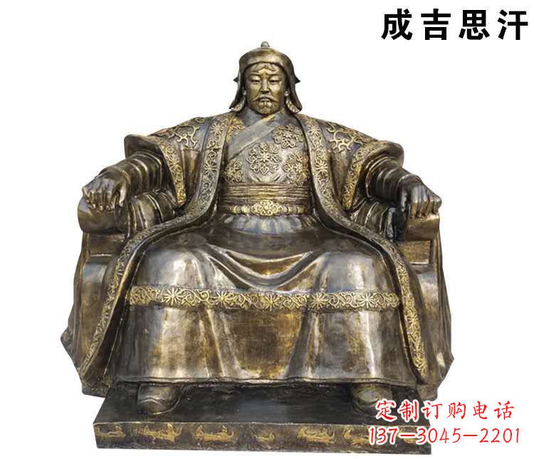 山西成吉思汗英雄的雕像