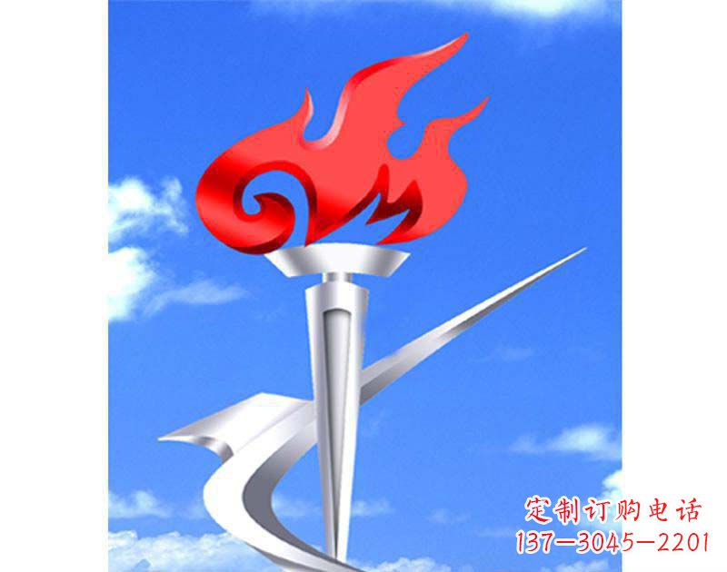 山西城市不锈钢抽象火炬雕塑