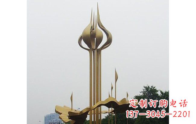 山西莲花雕塑缔造城市精神之家