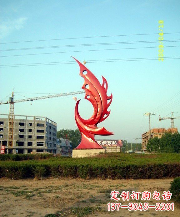 山西不锈钢凤凰雕塑传承传统文化的艺术精品