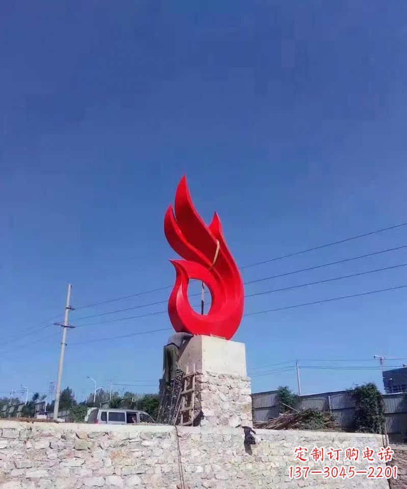 山西城市不锈钢景观凤凰雕塑