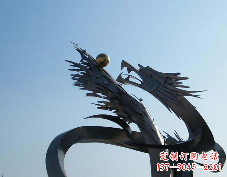山西不锈钢龙雕塑精细的手工艺品