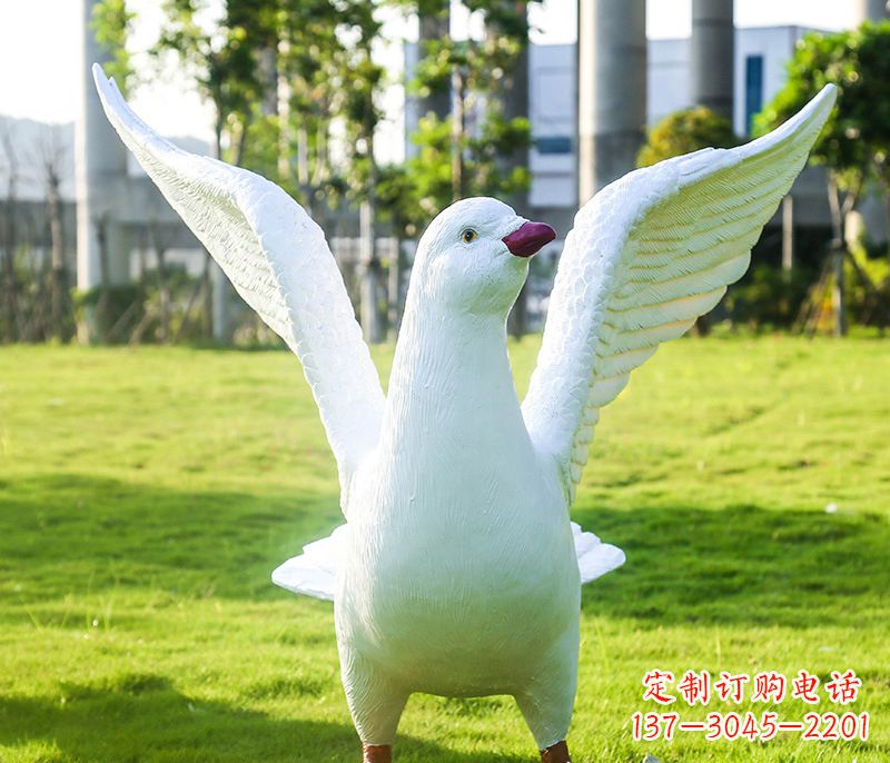 山西城市雕塑和平鸽