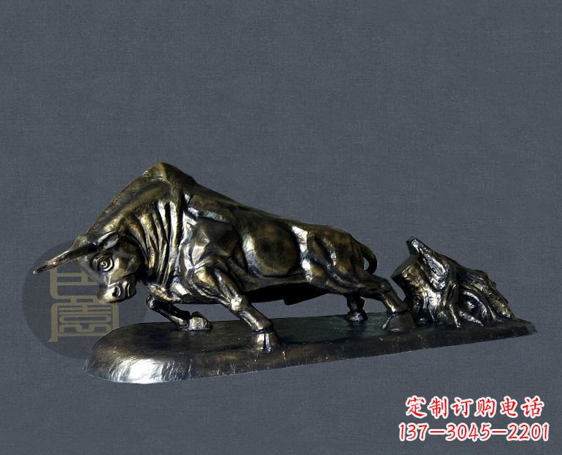 山西缔造城市景观,铜雕拓荒牛添彩