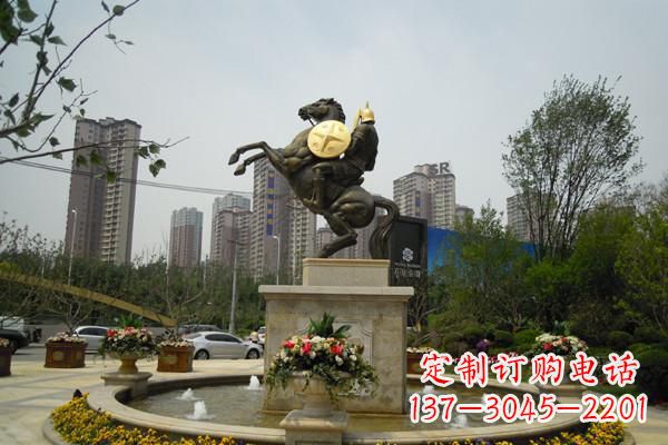 山西铸造城市象征——铜马战士雕塑