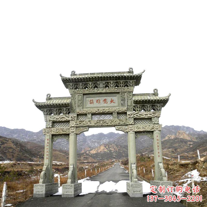 山西三门石牌坊雕塑——古韵依旧