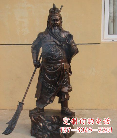 山西关公雕塑祝福人们的神灵