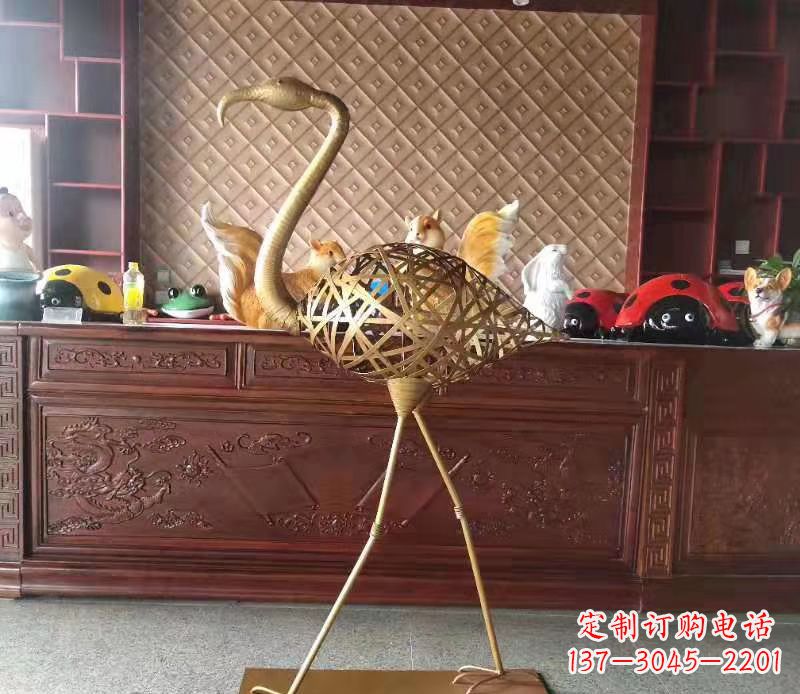 山西火烈鸟雕塑精美绝伦