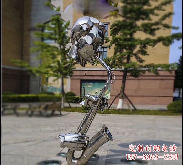 山西不锈钢萨克斯雕塑——展示音乐家的精神