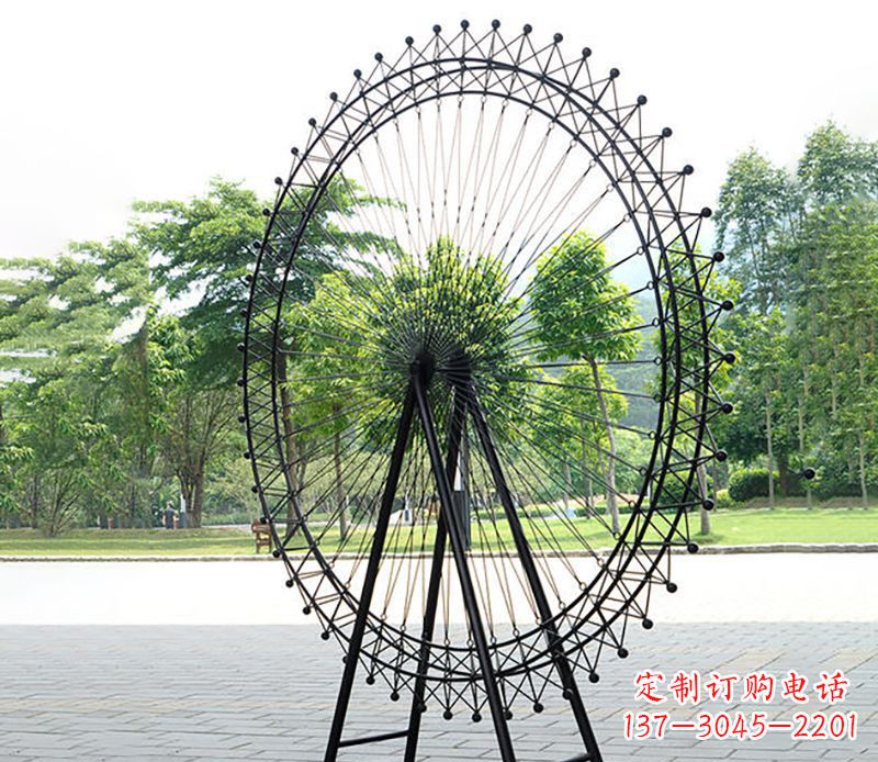 山西不锈钢摩天轮雕塑视觉与空间的结合
