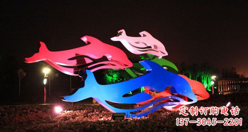 山西海豚雕塑传承海洋文化