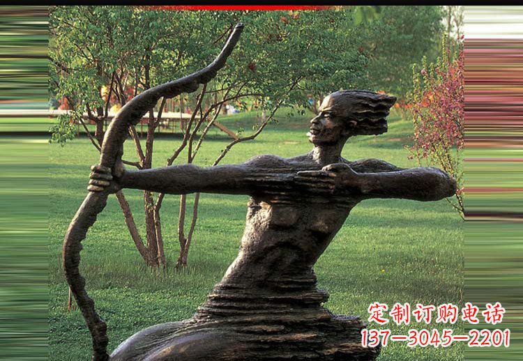 山西抽象后羿射日铜雕