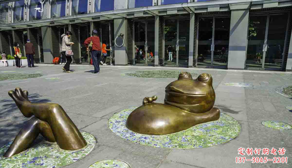 山西青蛙雕塑传统文化的象征
