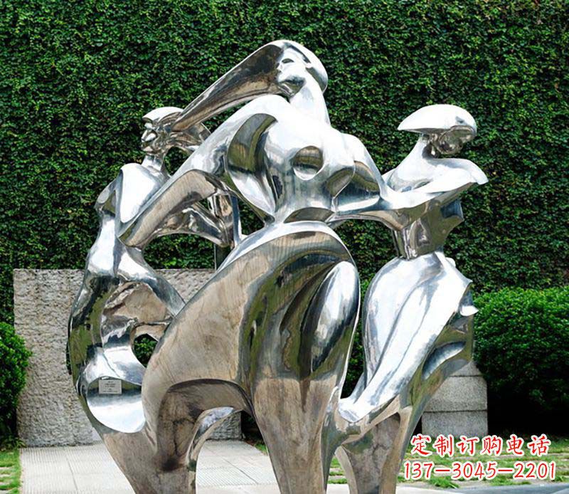 山西抽象女人不锈钢景观雕塑
