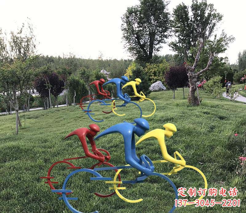 山西抽象骑自行车公园景观雕塑