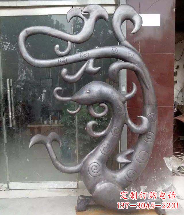 山西抽象蛇景观动物铜雕