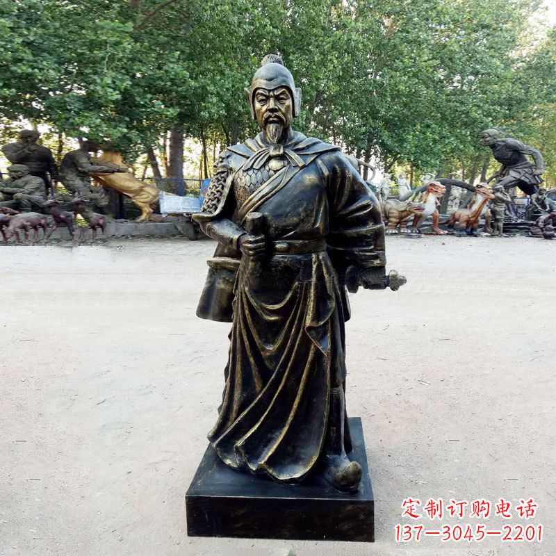 山西李靖--初唐著名人物仿铜雕塑像