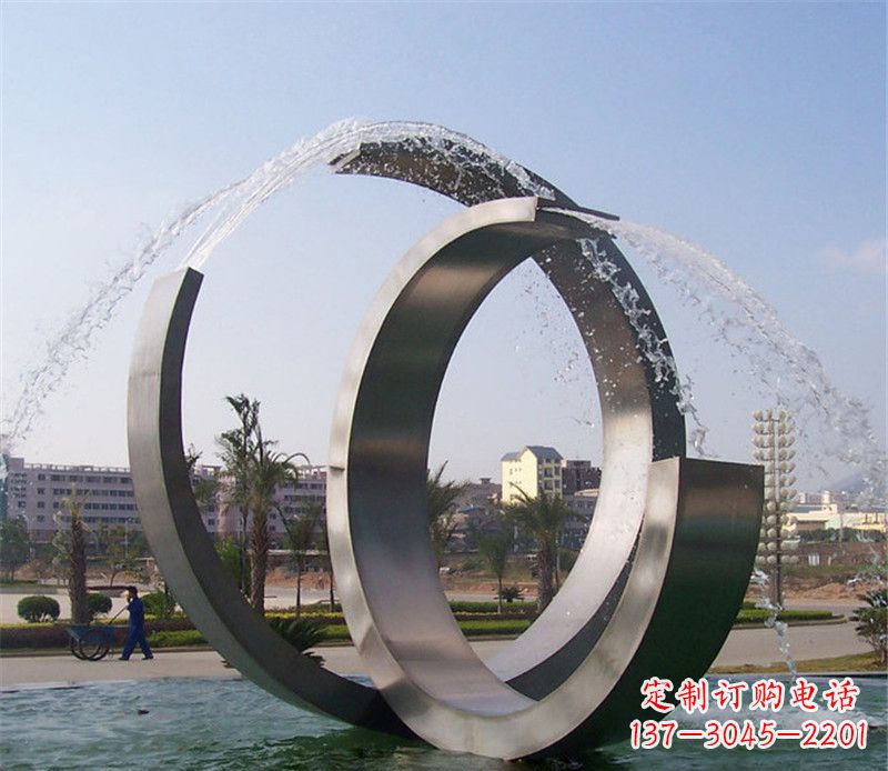 山西精美的不锈钢喷泉雕塑