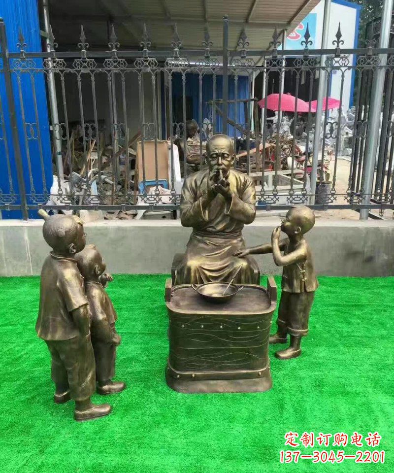 山西传统糖人铜雕——赞美传统文化的艺术精品