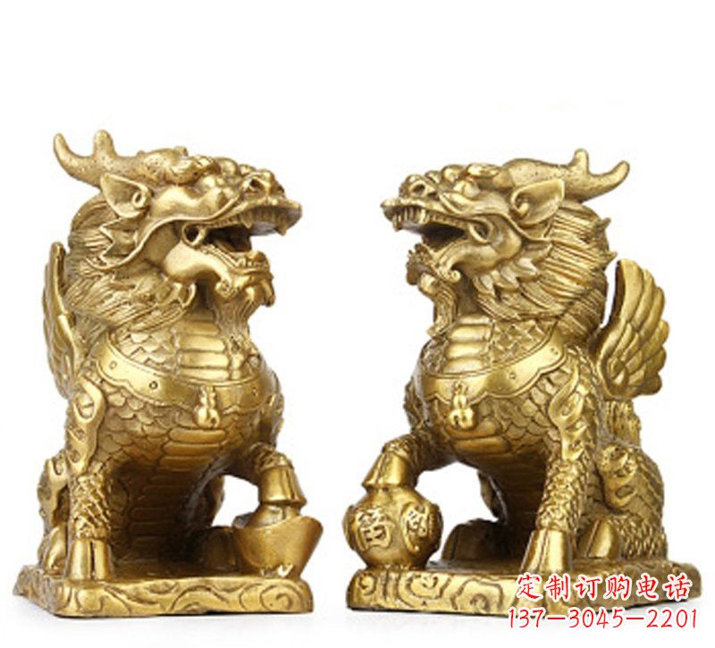 山西纯铜麒麟雕塑